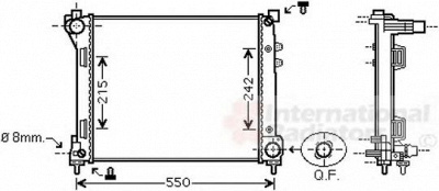 VAN WEZEL 73002098 -  Радиатор, охлаждение двигателя